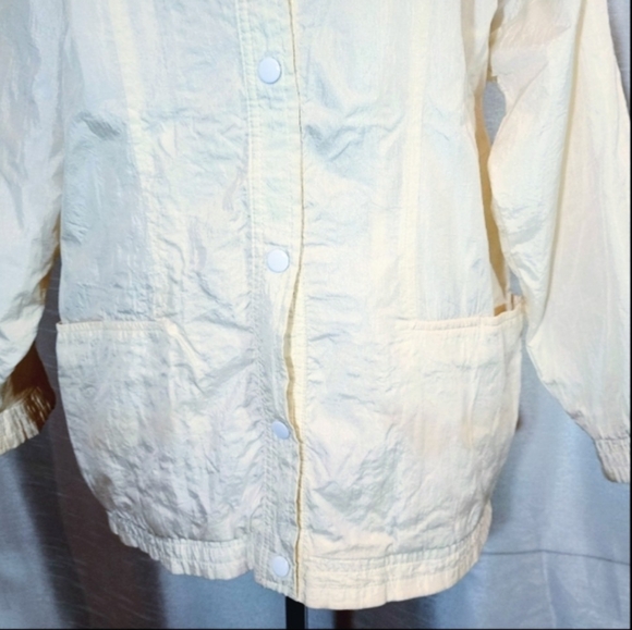Haband Waterproof Windbreaker, Tudor CT Women Jacket off-white, BttnUp, Pckts,M - Picture 5 of 11